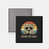 Shar Pei vader Hondenliefhebbers vader & #; s dag Magneet (Voorkant / Achterkant)