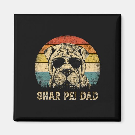 Shar Pei vader Hondenliefhebbers vader & #; s dag Magneet (Voorkant)