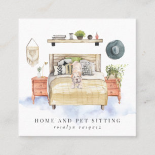 Shar Pei   Vergaderingen voor thuis en huishouden Vierkante Visitekaartje