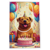 Shar-Pei verjaardagsfeest Medium Cadeauzakje (Voorkant)