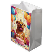 Shar-Pei verjaardagsfeest Medium Cadeauzakje (Achterkant Gekanteld)
