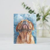 Shar Pei Waterverf schilderij Briefkaart (Staand voorkant)