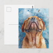 Shar Pei Waterverf schilderij Briefkaart (Voorkant / Achterkant)