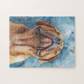 Shar Pei Waterverf schilderij Legpuzzel (Horizontaal)