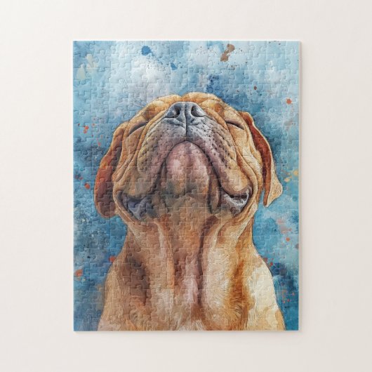 Shar Pei Waterverf schilderij Legpuzzel (Verticaal)
