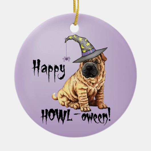 Shar-Pei Witch Ceramic Ornament (Voorkant)