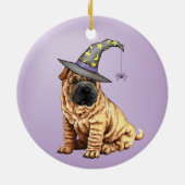 Shar-Pei Witch Ceramic Ornament (Achterkant)