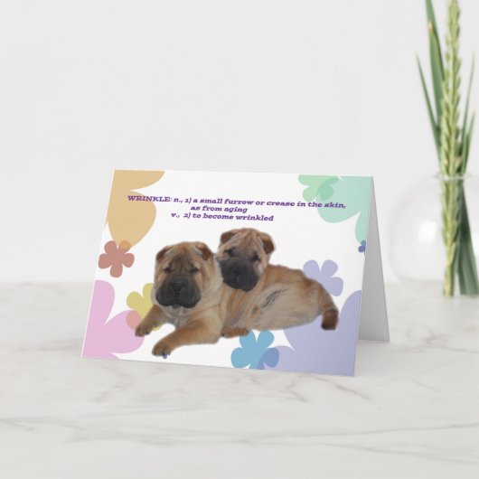 Shar Pei Wrinkle Birthday card Kaart (Voorkant)