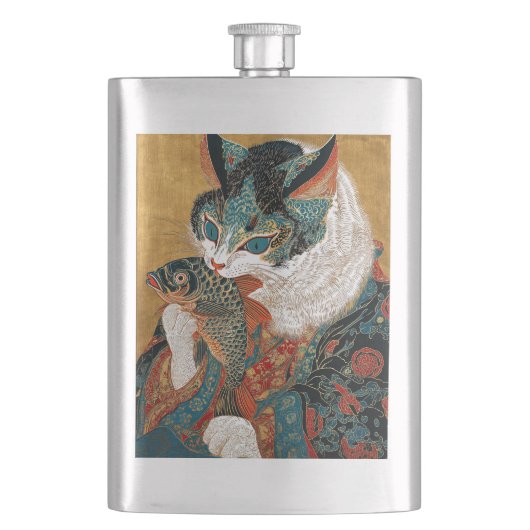 Sharaku stijl Ukiyo-e Kabuki kat Flacon (Voorkant)