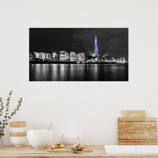 Shard met Lasers Poster (Keuken)