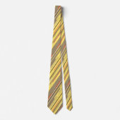 Shards Geometric Diagonal Striped Yellow Tweezijdi Stropdas (Voorkant)