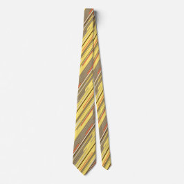 Shards Geometric Diagonal Striped Yellow Tweezijdi Stropdas
