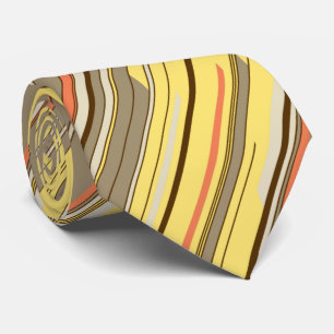 Shards Geometric Diagonal Striped Yellow Tweezijdi Stropdas