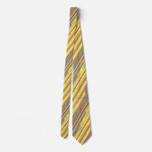 Shards Geometric Diagonal Striped Yellow Tweezijdi Stropdas (Achterkant)