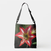 Shards of Red: Hibiscus at the Summit of Phongsaly Crossbody Tas (Achterkant)