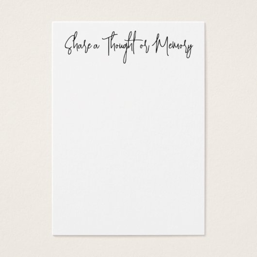 Share a Memory, Celebration of Life Memorial Kaart (Voorkant)