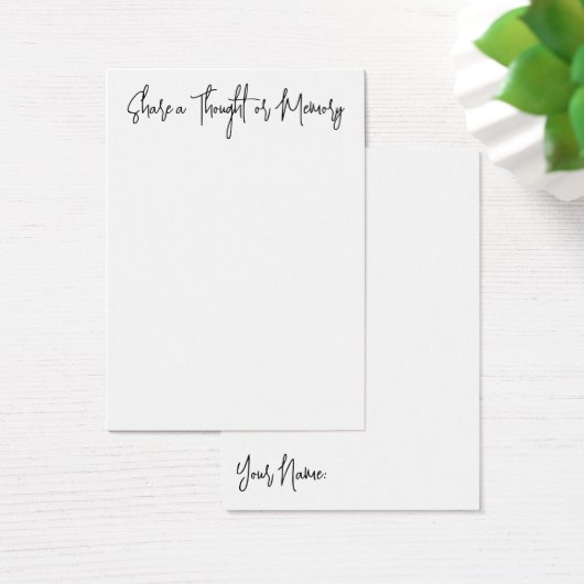 Share a Memory, Celebration of Life Memorial Kaart (Bureau)