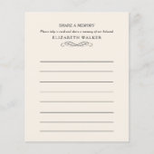 Share a Memory Funeral Service Attendance (Voorkant)