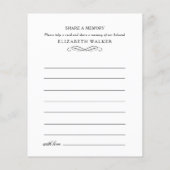 Share a Memory Funeral Service Attendance (Achterkant)