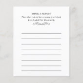 Share a Memory Funeral Service Attendance (Voorkant)