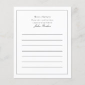 Share a Memory - Funeral Service Attendance (Voorkant)