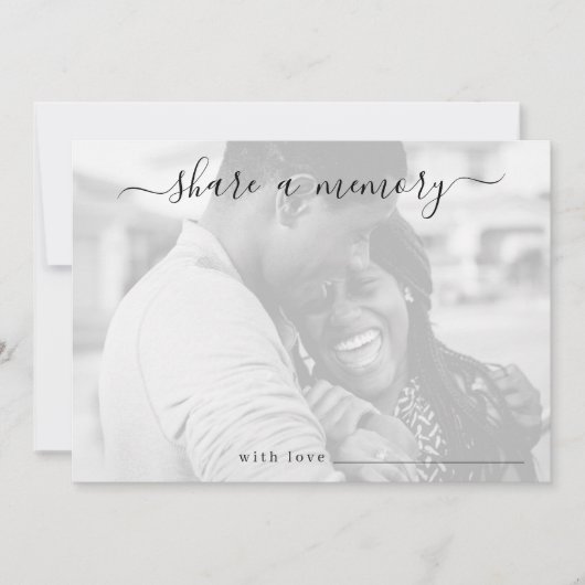 Share a Memory Wedding Photo Notitiekaartje (Voorkant)