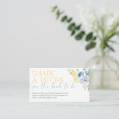 Share a recipe card Main Squeeze Bridal Shower Informatiekaartje (Staand voorkant)