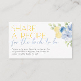 Share a recipe card Main Squeeze Bridal Shower Informatiekaartje