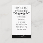 Share & Care Product Insert Card small business Visitekaartje (Achterkant)