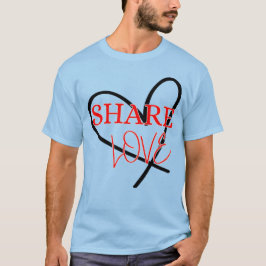 Share Love Schattige Positiviteitsontwerp T-shirt