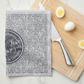 Share Love Serve Lasagna Lasagna Recipe Tea Towel Theedoek (Quarter Fold)