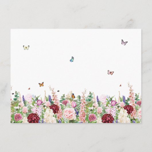 Share Memory Bloemen Vlinder Viering van het Leven Informatiekaartje (Achterkant)