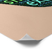 Share, recycle, circulate, exchange, cooperate art poster (Hoek)