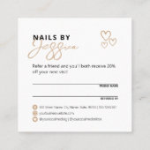 Share the Love Elegant Cream Script Typography  Aanbevelingskaartje (Achterkant)