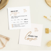 Share the Love Elegant Cream Script Typography  Aanbevelingskaartje