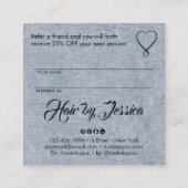 Share the love kraft script typography referral ca vierkante visitekaartje (Achterkant)