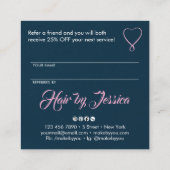 Share the love kraft script typography referral ca vierkante visitekaartje (Achterkant)