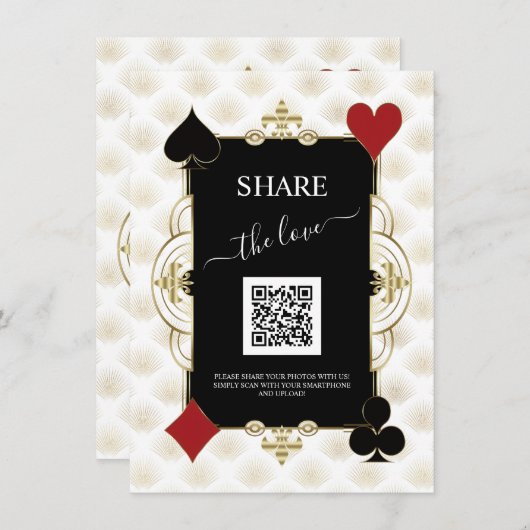 Share The Love Photo Wedding QR Code Sign Menu (Voorkant / Achterkant)