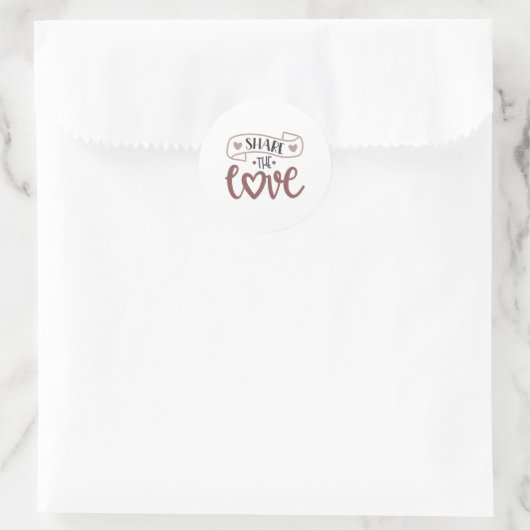 Share the Love Ronde Sticker (Tas)