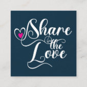 Share the love script typography referral card contactkaartje (Voorkant)