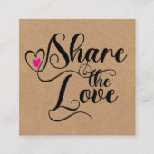 Share the love script typography referral card contactkaartje (Voorkant)