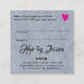 Share the love script typography referral card vierkante visitekaartje (Achterkant)