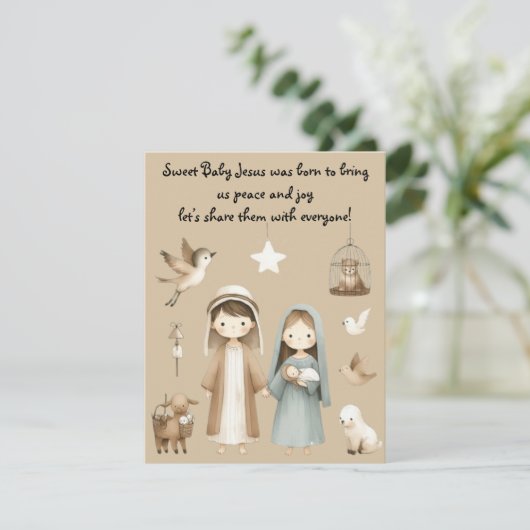 Share the Love this Christmas! Religious Greeting Kaart (Staand voorkant)