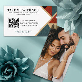 Share The Memories QR Code Wedding Card Informatiekaartje