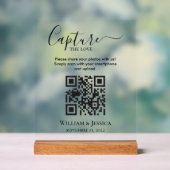 Share Wedding Photos With QR Code Acryl Bord (Neutraal)