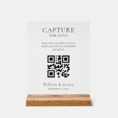 Share Wedding Photos With QR Code Acryl Bord (Voorkant)