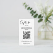 Share Wedding Photos With QR Code  Informatiekaartje (Staand voorkant)