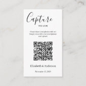 Share Wedding Photos With QR Code  Informatiekaartje (Voorkant)