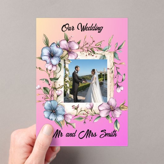 Share your gratitude with this sAcrylic Invitation Acryl Uitnodigingen (Insitu (Draagbaar))