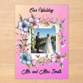 Share your gratitude with this sAcrylic Invitation Acryl Uitnodigingen